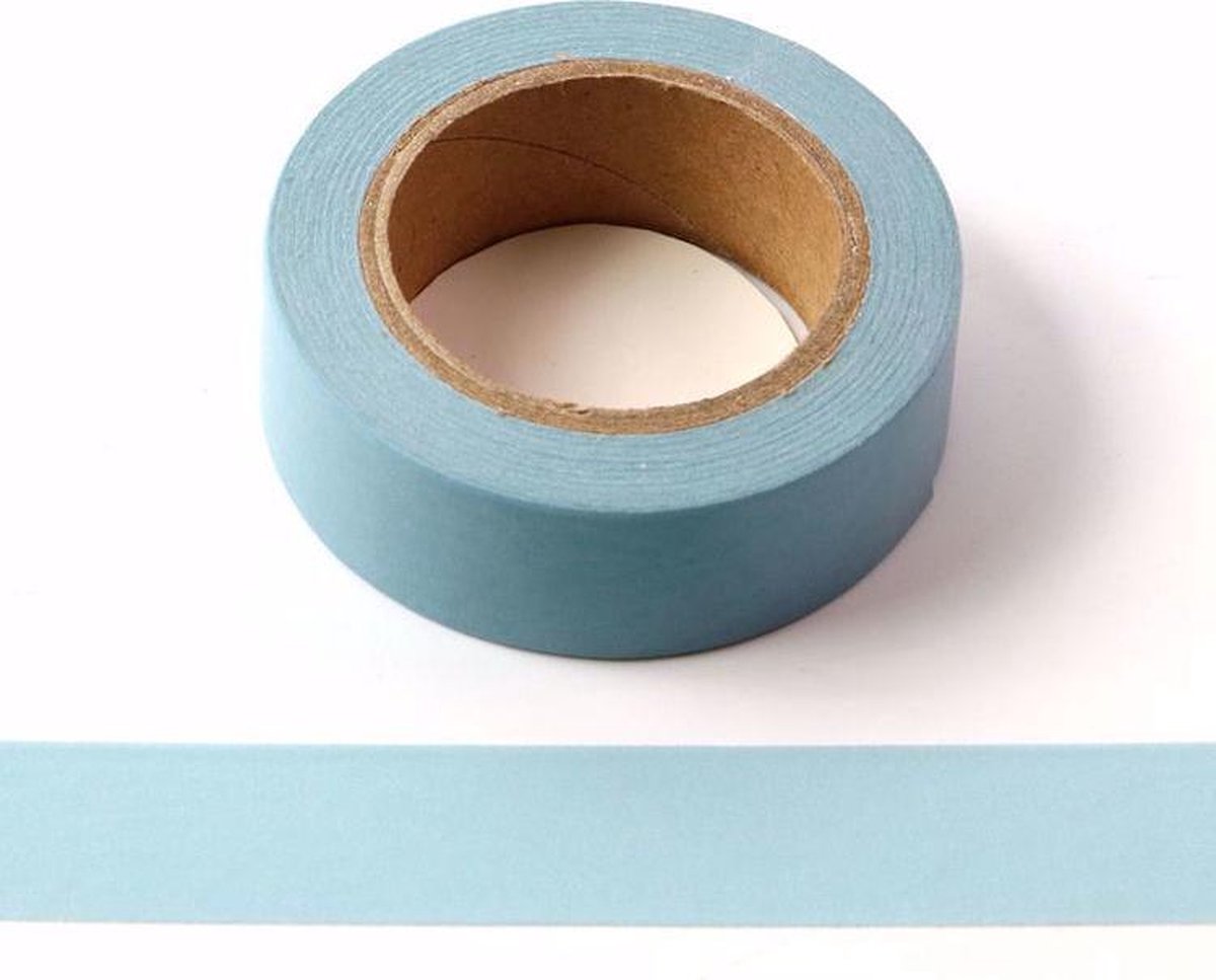 Washi tape - licht blauw | 15mm x 10m